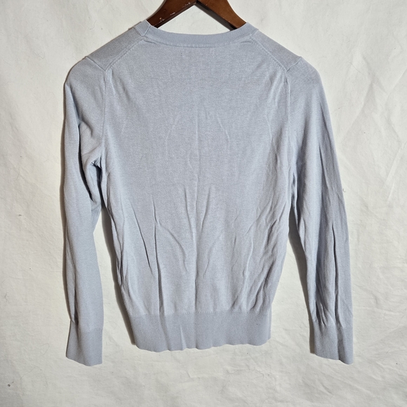 Silk and cotton Banana Republic Light Blue Crew Neck Sweater - Picture 5 of 6